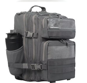 Sac à dos tactique rose avec double pochette pour bouteilles shaker, sac à dos robuste en Oxford, imperméable, pour sports de plein air, fitness, voyage - Product Image 2
