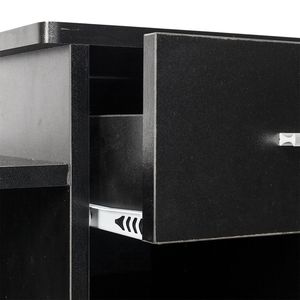 Scrivania per Computer di Alta Qualità in Melamina Integrata Nera RT con Cassetto - Product Image 4