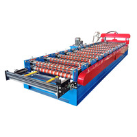 Machine de formage de rouleaux de toiture en tôle d'acier galvanisé avec moteur et pompe, largeur d'alimentation de 1200 mm