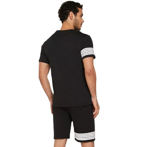 Ensemble T-shirt et short vintage pour homme, léger, taille élastique, streetwear d'été, ensemble deux pièces, tissu polaire, séchage rapide, haute qualité - Product Image 2