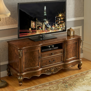 <span class=keywords><strong>Meuble</strong></span> <span class=keywords><strong>TV</strong></span> de Luxe Personnalisé en Bois Massif, Console Multimédia Classique Française, Centre de Divertissement Antique pour Villa, <span class=keywords><strong>Salon</strong></span>, Hôtel (OEM) - Product Image 4