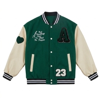 Blouson de baseball personnalisé pour homme avec logo, uniforme scolaire, blouson universitaire, broderie chenille, col montant, style décontracté urbain, bomber