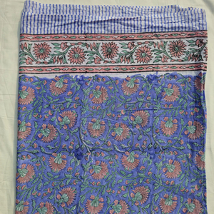 Paréo en coton imprimé à la main, motif floral, pour la plage, style bohème, pour femme, léger, écharpe d'été, vente en gros, fabricant Inde - Product Image 1