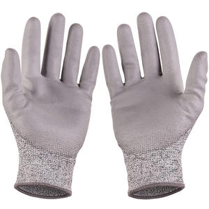 Gants de sécurité anti-coupure HPPE enduits de PU, fins et lisses sur les paumes et les doigts, A3 A4, haute dextérité, pour assemblage et mécanique - Product Image 1