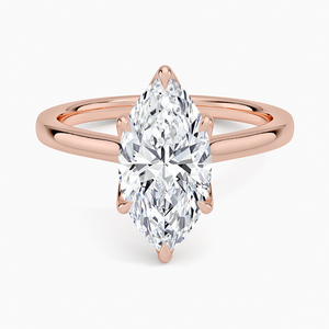Anillo Solitario de Oro Blanco de 14K con Diseño Clásico de Catedral y Engaste Brillante - Product Image 5