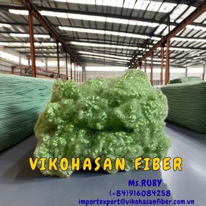 15D HCS Green Recyclable Grade 100% Polyester Staple Fibers GRS Certified OEKO-<b>TEX</b> Flame Retardant for Home Textiles Soft Toys - Product Image 5