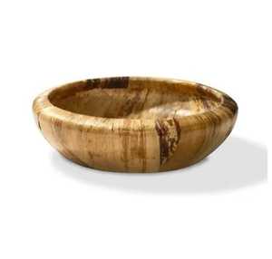 Bol à salade ovale en bois d'acacia avec bord en écorce naturelle |   Fabriqué à la main, écologique, léger et durable |   Bol de service moderne pour fruits - Product Image 1