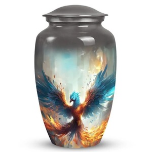 Black Aluminium Phoenix Design Cremation Adult <b>Urn</b> for Adult Ashes Memorial Funeral <b>Urn</b> <b>Large</b> Custom Memorial <b>Urn</b> For Human Ash - Product Image 5