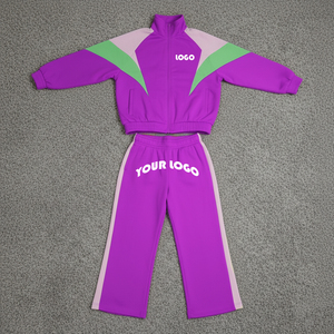 Custom 100% Cotton Winter Tracksuit for Men Hooded Printed <b>Reflective</b> Luxury Two Colors Windbreaker with Custom Logo - Product Image 5