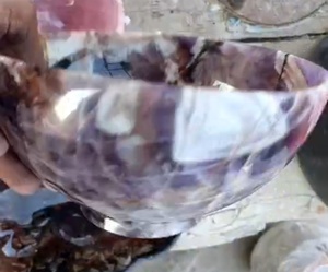 ชามคริสตัลเคลือบเงาอเมทิสต์พลอยเม็ดใหญ่ลายรักธรรมชาติอุปกรณ์ตกแต่งห้องครัวชามของขวัญ - Product Image 1