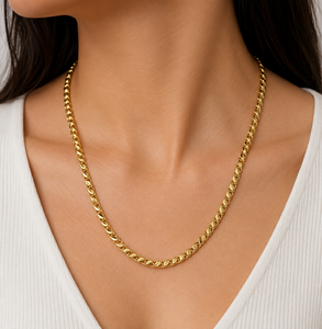 DIVYORO Women's Classic Gold Plated <b>Copper</b> Alloy Curb <b>Chain</b> - Product Image 3