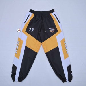 MRI Sporty <b>Harem</b> Pants Black Yellow White Sublimation Print Drawstring Waist Quick Dry Full Length Loose Fit Jogging <b>Trousers</b> - Product Image 1