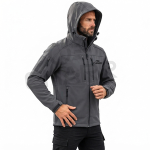 Chaqueta Impermeable y Transpirable de Alta Calidad para Hombre, con Capucha Completa, Cortavientos para Senderismo al Aire Libre en Otoño, con Cremallera Larga y Estampado - Product Image 4