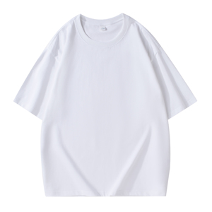 T-shirts décontractés pour hommes en jersey 260 g/m² à col rond, respirants, coupe oversize, motif uni, avec logo frontal – Vente en gros - Product Image 3