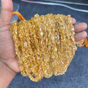 Faceted Yellow <b>Stone</b> <b>Beads</b> for Jewelry Making - Product Image 3