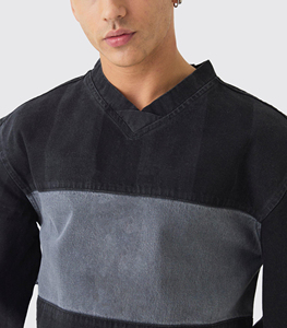 Camiseta de Poliéster 100% para Hombre, Estilo Vintage, Corte Holgado, Cuello Redondo, Hombros Caídos, Diseño Hip Hop, Personalizada con Impresión Frontal, OEM/ODM - Product Image 2