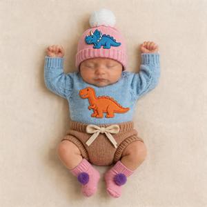 Ropa de punto para bebés de temporada, conjunto de ropa infantil diseñado para brindar calidez y suavidad, suministro de tallas personalizadas - Product Image 6