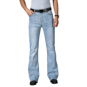 Jeans de mezclilla con diseño moderno para hombre, de primera calidad, estilo casual, jeans acampanados para hombre - Product Image 1