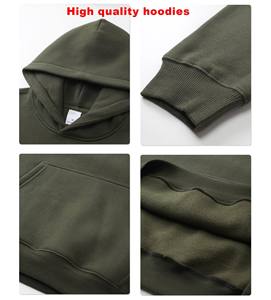 <b>Thick</b> Custom Puff Printing Logo Solid Autumn Oversized Hoody <b>Fleece</b> Embossed Unisex Heavyweight Polyester/Cotton Blank Hoodies - Product Image 4
