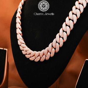 สร้อยคอ Charm Jewells แบบ unisex ประดับเพชรโมอิสซาไนต์ทรงกลมเจียระไนแบบ Brilliant Cut ดีไซน์เรขาคณิต ชุบทอง 14K เงินแท้ 925 รับรองโดย IGI สไตล์ฮิป - Product Image 3