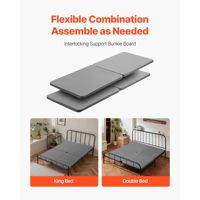 Planche de lit superposé Queen Size 1,5 pouce, lattes de lit en tissu Oxford 200D, montage facile, support de matelas en bois pour lit Queen Size