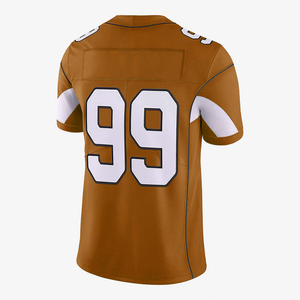 Maillot de football américain à col en V et manches courtes, couleur personnalisée, respirant, antibactérien, 100% polyester - Product Image 2