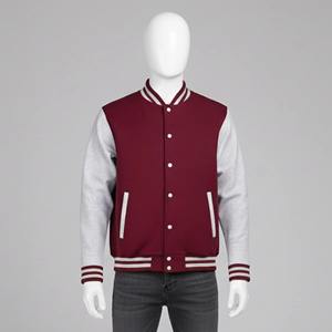 Chaqueta Universitaria de Béisbol Personalizada para Hombre, Cuello Alto Delgado, Logotipo Frontal, Ropa de Invierno, Moda Urbana - Product Image 5