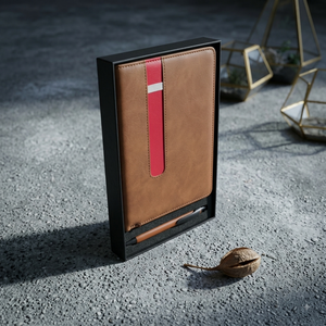 Aurelux RE010 – Coffret Cadeau Agenda A5 Premium en Cuir PU Marron avec Boucle pour Stylo, Impression UV, Marquage à Chaud, Logo Personnalisé, Planificateur Exécutif - Product Image 3