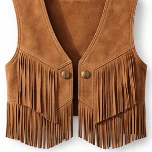 Fabricante Mayorista de Chalecos Hippies Personalizados con Flecos de Gamuza para Mujer - Proveedor de Chalecos al por Mayor OEM - Product Image 4