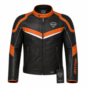 Custom Windproof Printed Motorcycle <b>Racing</b> <b>Jacket</b> for Men High Quality PU Material Full Sleeve Customizable Wholesale Rate - Product Image 1