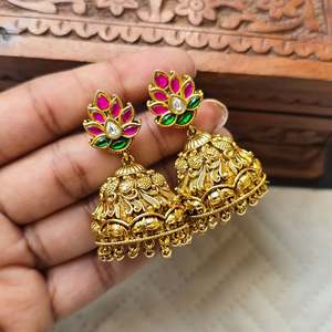 Jadau Kundan Fine Dangle Earrings - Product Image 1
