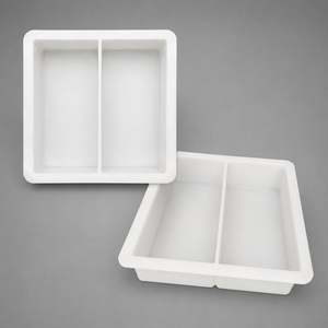 PP Plastic Double Cavity Rectangular Textured <b>Concrete</b> <b>Paver</b> <b>Mold</b> - Product Image 1