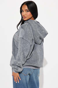 OEM Custom Women Washed Hoodie Vintage Oversized Sweatshirt Casual Streetwear Supplier USA Fashion - Product Image 4