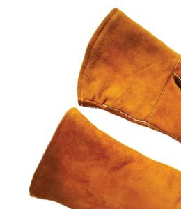 Gants de soudage en cuir avec design à pouce volant, respirants/confortables, résistants à la chaleur, équipement de sécurité, protection contre les éclaboussures de métal fondu pour - Product Image 4