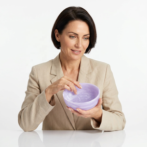 Ensemble de 1 bol à bonbons et snacks en résine, finition marbre poli, fait main, écologique, avec plateau assorti, en stock, qualité alimentaire, idéal pour les fêtes - Product Image 1
