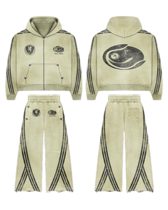 Conjunto Deportivo Unisex Athletica, Sudadera con Capucha y Cremallera, Pantalones Anchos, Logotipo Estampado 2021, Estilo Deportivo, Largo Completo, Ropa de Otoño - Product Image 4