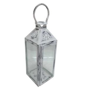 Linterna con base de madera para la sala de estar del hogar y la mesa de boda, iluminación decorativa de suelo, linterna de metal. - Product Image 4