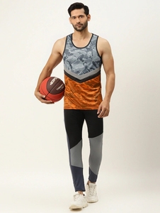 Débardeur Homme Uni 100% Coton Sans Manches Séchage Rapide Sportif Fitness Col Rond Design Avant - Product Image 1