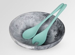 Ensemble de couverts en acier inoxydable blanc et noir avec motif de cuillère imprimé, design moderne et élégant, sans BPA, compatible lave-vaisselle, TIME 2 DECOR Party - Product Image 6