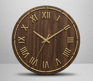 Elegant Wooden Wall <b>Clock</b> for Home Decor Modern Square <b>Large</b> OAK Wooden <b>Clock</b> from India - Product Image 2