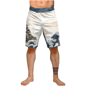 Shorts de combat MMA respirants de haute qualité, vente en gros OEM, en polyester et élasthanne extensibles, sans coutures, fusionnés - Product Image 4