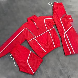 Custom Men's Sports <b>Tracksuit</b> Breathable Knitted 100% Polyester Athletic Windbreaker - Product Image 6