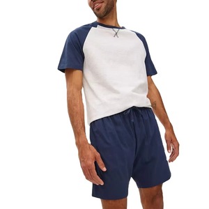 Ensemble t-shirt et short en coton rayé pour homme, vêtements décontractés d'été, respirant, blanc - Product Image 3