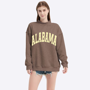 Sweat-shirt réversible en coton pour femme, col montant, coupe oversize, personnalisable avec logo – Meilleure vente - Product Image 2