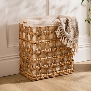 Panier en jacinthe d'eau naturelle à bas prix, paniers tressés pour rangement et organisation de placards - Product Image 6