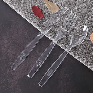 200 Forchette Monouso in Plastica Trasparente, Utensili Resistenti per Feste, Picnic, Grandi Eventi e Uso Quotidiano - Product Image 3