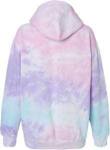 Sweat-shirt à capuche pour homme en coton 100% avec personnalisation des couleurs pastel, style tie-dye, marque privée - Product Image 4