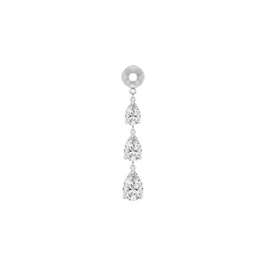 Boucles d'oreilles en or 14 carats avec diamant de laboratoire en forme de poire de 2,66 carats, certifiées IGI, cadeau pour mariage, fête ou anniversaire - Product Image 1