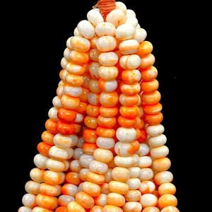 ลูกปัดโอปอลสีส้มธรรมชาติแบบเรียบ ขนาด 7 ถึง 8 มม. สำหรับทำสร้อยข้อมือ เครื่องประดับ DIY - Product Image 4