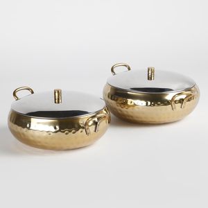 Ensemble de casseroles modernes en laiton Thermosteel avec étui isotherme premium, lot de 3 pour la cuisine, le bureau, les déjeuners et les pique-niques en plein air - Product Image 4